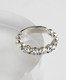 e.m. 指輪 リング 「再入荷」SILVER925ジルコニアボール一文字