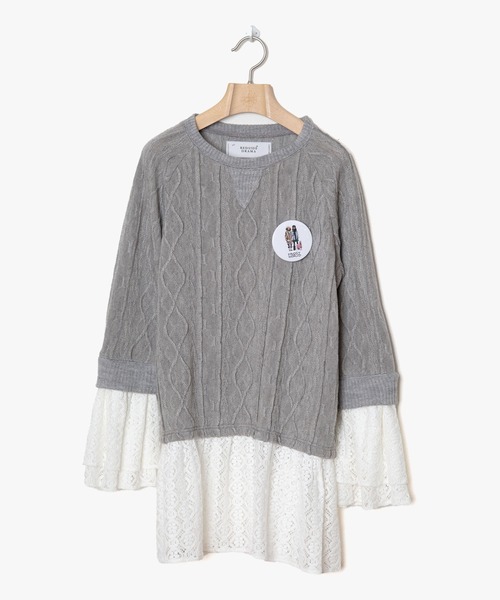 ニット セーター Layer Lace Pullover レディース メンズ bedsidedrama ニット セーター Layer Lace Pullover レディース