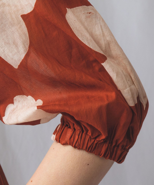 ナラカミーチェ（NARACAMICIE）/リーフプリントチュニックブラウス NARACAMICIE（ナラカミーチェ） ワンピース リーフプリントチュニック