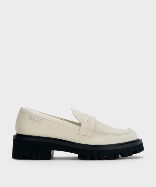CHARLES ＆ KEITH ローファー カバードリッジソール レディース