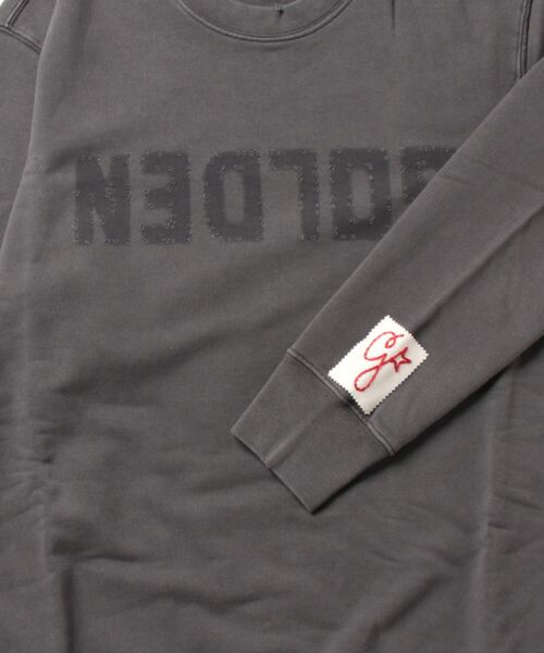 トレーナー スウェット GOLDEN M S REGULAR SWEATSHIRT DISTRESSED COTTON JERSEY メンズの画像
