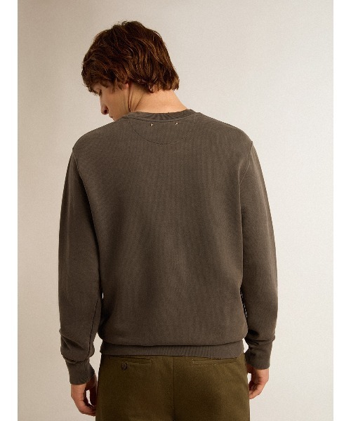 トレーナー スウェット GOLDEN M S REGULAR SWEATSHIRT DISTRESSED COTTON JERSEY メンズの画像