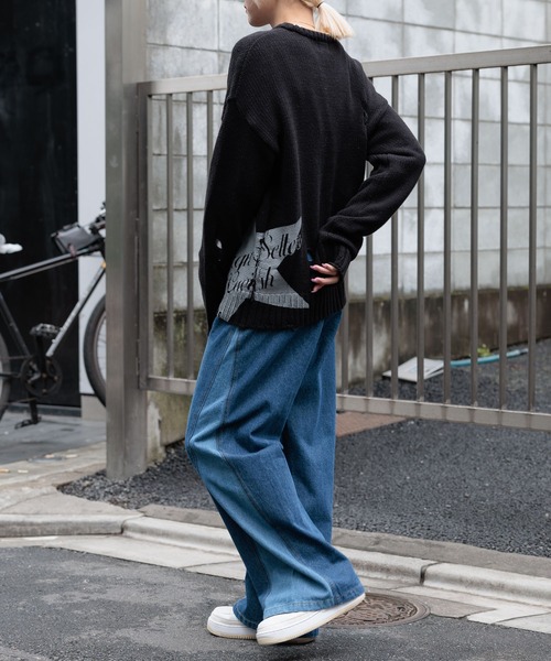Cavish ニット セーター 「UNISEX」CAVISH／ダメージスター