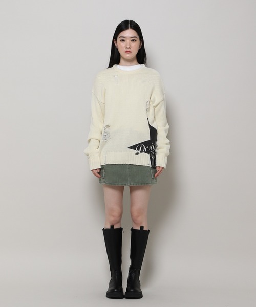 Cavish ニット セーター 「UNISEX」CAVISH／ダメージスター