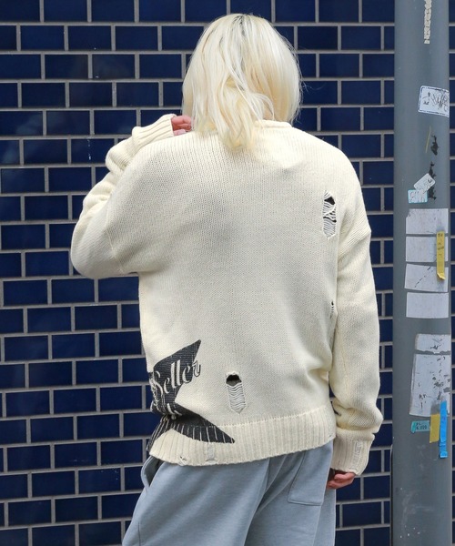Cavish ニット セーター 「UNISEX」CAVISH／ダメージスター
