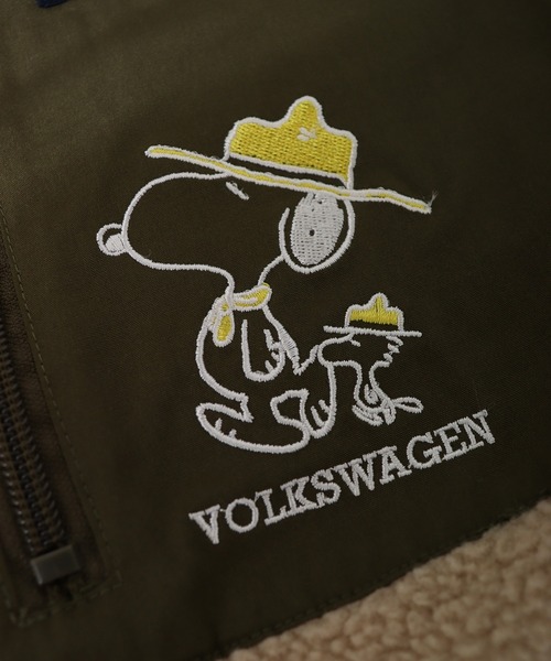 ベスト ジレ PEANUTS×VW SNOOPY×フォルクスワーゲンボアフリースベスト レディース メンズ フォルクスワーゲン ベスト ジレ PEANUTS×VW SNOOPY
