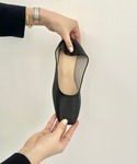 パンプス スクエアトゥラインヒールパンプス 4...の詳細画像2