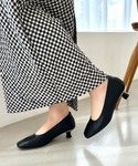 パンプス スクエアトゥラインヒールパンプス 4...の詳細画像5