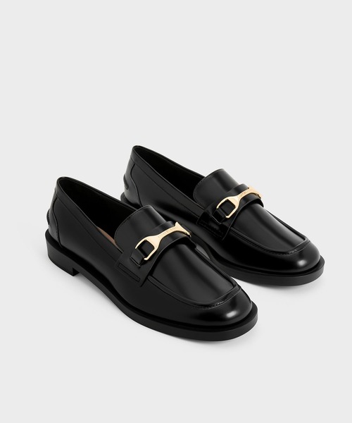 CHARLES＆KEITH　ローファー CHARLES ＆ KEITH（チャールズ&キース） ローファー メタリック