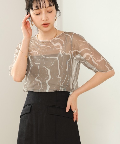tシャツ 2WAYシアーメッシュベロアトップス「セットアップ対応」 レディース FREAK'S STORE/メッシュトップス/シアートップス｜Daytona Park
