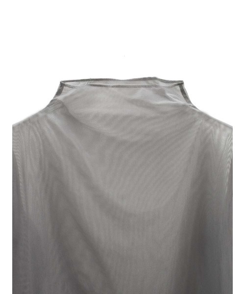 tシャツ ハイネックシアートップ／high neck sheer top モックネック 長袖 シースルー メッシュ オーガンジー 透け感 インナー シ ハイネックシアートップ／high neck sheer top モックネック