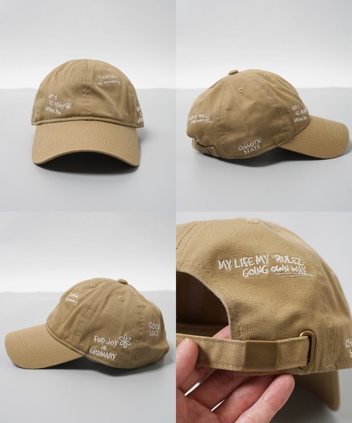 キャップ 帽子 「unisex」メッセージ刺繍 CAP / ロゴ 刺繍 男女