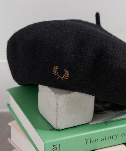 FRED PERRY（フレッドペリー） 帽子 ベレー帽 「FRED PERRY」BERET