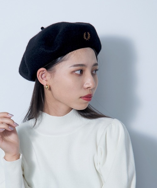 FRED PERRY（フレッドペリー） 帽子 ベレー帽 「FRED PERRY」BERET