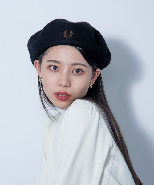 FRED PERRY／ベレー帽 FRED PERRY（フレッドペリー） 帽子 ベレー帽 「FRED PERRY」BERET