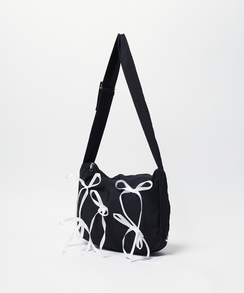 grips ブラック ワンショルダー　ナイロンバッグ　新品未使用 Chick ショルダーバッグ バッグ Ribbon Nylon Shoulder Bag