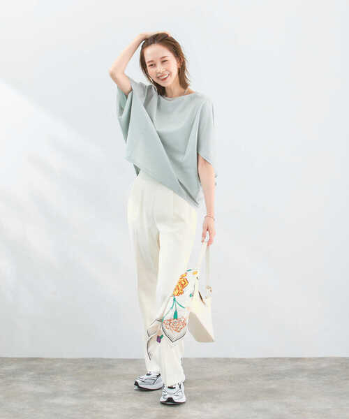 tシャツ ボートネックドルマンスリーブプルオーバー レディース tシャツ ボートネック5分袖ドルマンプルオーバー レディース