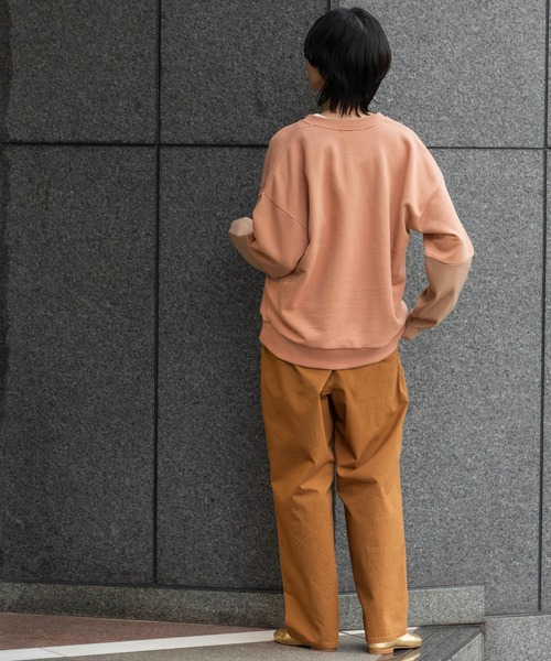 tシャツ フレンチテリー×ニットジャージドッキングプルオーバー レディース Munich tシャツ フレンチテリー×ニットジャージドッキングプル