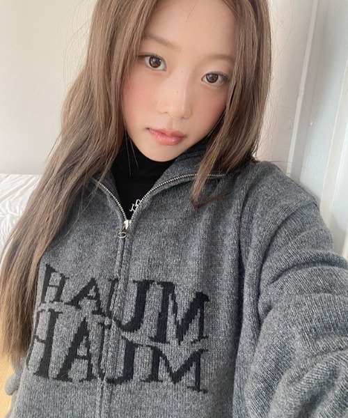 パーカー A'GEM/9 × .kom 「muah muah/ムーアムーア」 LAMBSWOOL
