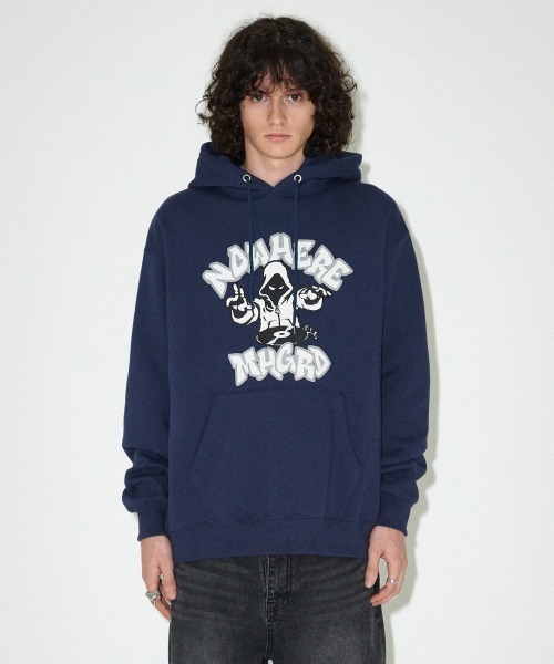 パーカー 「mahagrid/マハグリッド」 NOWHERE DJ HOODIE/ノーウェアー DJ フーディー レディース メンズ MAHAGRID パーカー 「mahagrid/マハグリッド」 NOWHERE DJ