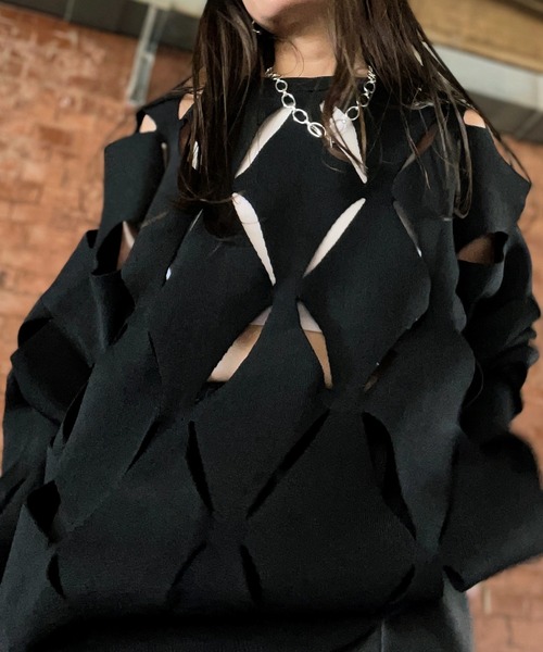 ニット 「HERENCIA」デザインカットニット レディース