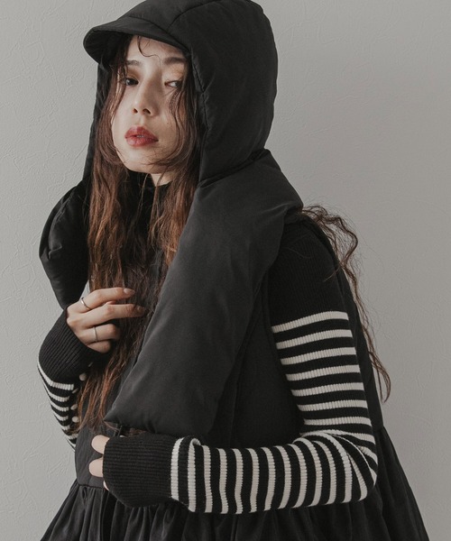 rectangle（レクタングル） キャップ 帽子 ダウンマフラーキャップ