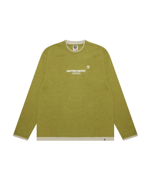 人気★A BATHING APE AAPE NOW LONG SLEEVE TEE★シンプル 長袖 AAPE BY A BATHING APE tシャツ NOW LONG SLEEVE TEE メンズ