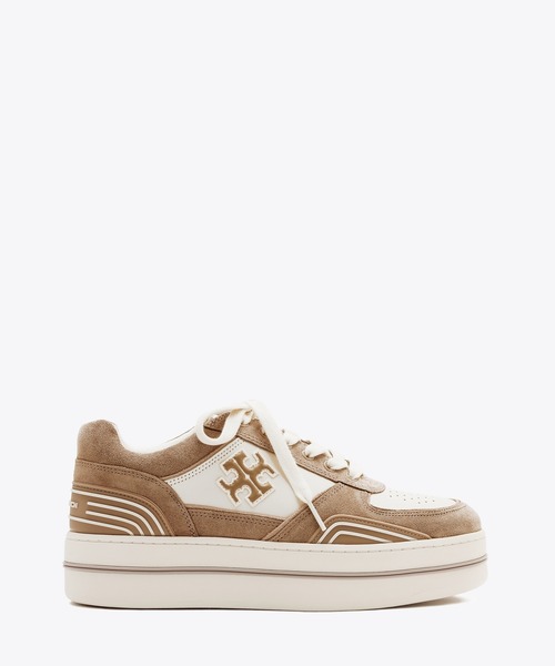 TORY BURCH スニーカー クローバー プラットフォーム コート
