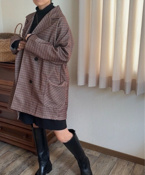 稀代の好配色チェック！ PINKHOUSE♡ ヴィンテージ テーラードジャケット クラシカルチェック柄ウール調テーラードジャケット - ベルーナ【公式】