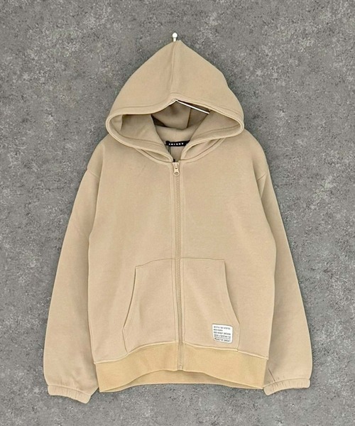 THE CASUAL（カジュアル） パーカー 綿タッチ 裏起毛 ちょいBIG ZIP