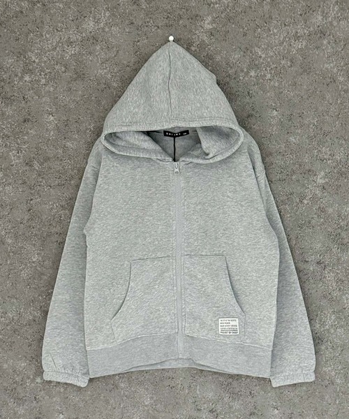 little willow ジップパーカー THE CASUAL（カジュアル） パーカー 綿タッチ 裏起毛 ちょいBIG ZIP