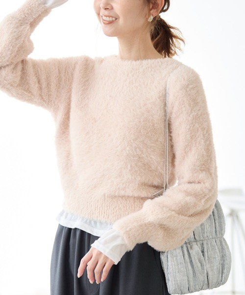 ROPE' PICNIC ニット セーター ふわふわフェザーショート丈