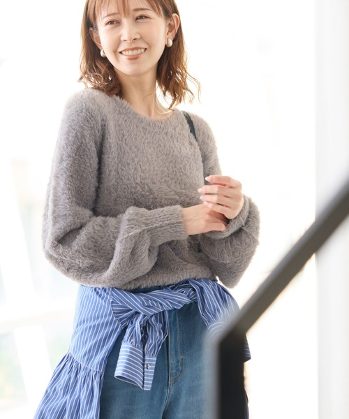 グランドセイコー セール ROPE' PICNIC ニット セーター ふわふわフェザーショート丈 トップス
