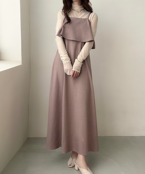 Meiru ワンピース ビスチェ風セミフレアキャミワンピース : ZOZOTOWN