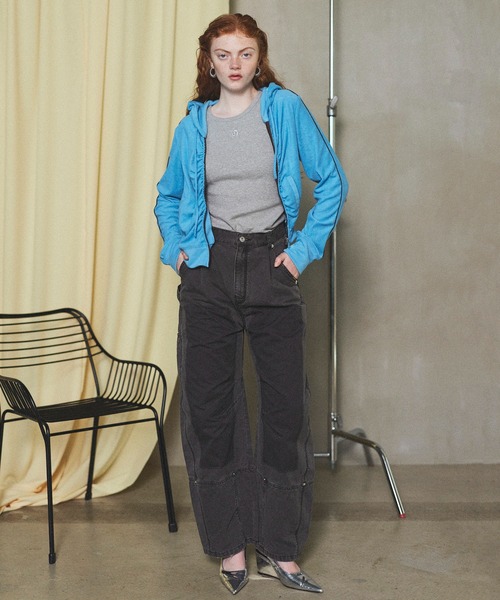 パーカー Gather Pile Fabric Short Length Hoodie/ギャザーパイルショートフーディー「MAISON SPECIAL MAISON SPECIAL パーカー Gather Pile Fabric Short Length
