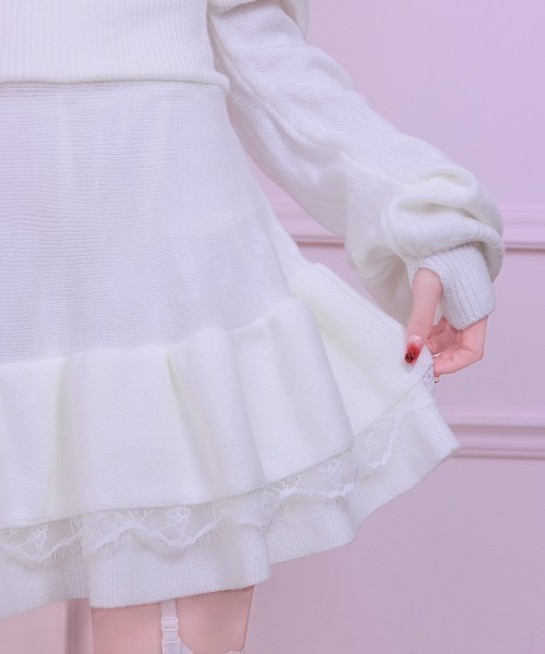 AVENCHUMU ワンピース Piercing Ribbon open shoulder one piece