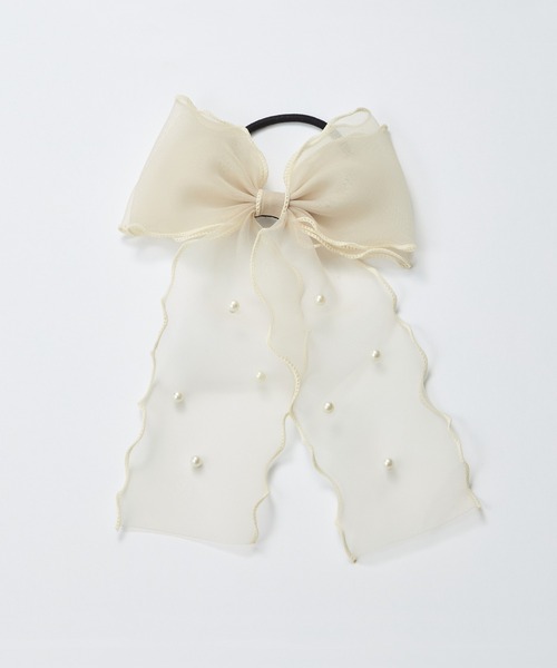 Phoebe ヘアゴム フレアリボンドットパールヘアゴム : ZOZOTOWN Yahoo