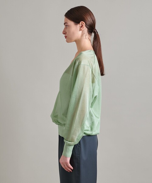 LOEFF ニット セーター 「LOEFF」シアー Vネック プルオーバー