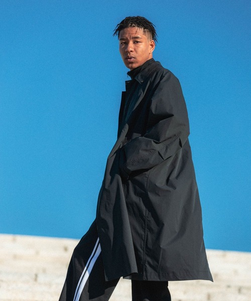 NUMERALS（ヌメラルズ） ステンカラーコート MEDIUM ブラック メンズ