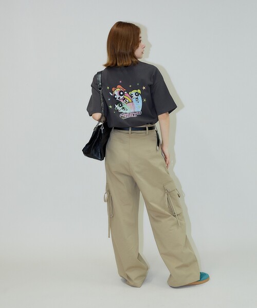 PUBLUX（パブリュクス） ワイドパンツ パンツ リボン付きワークワイド