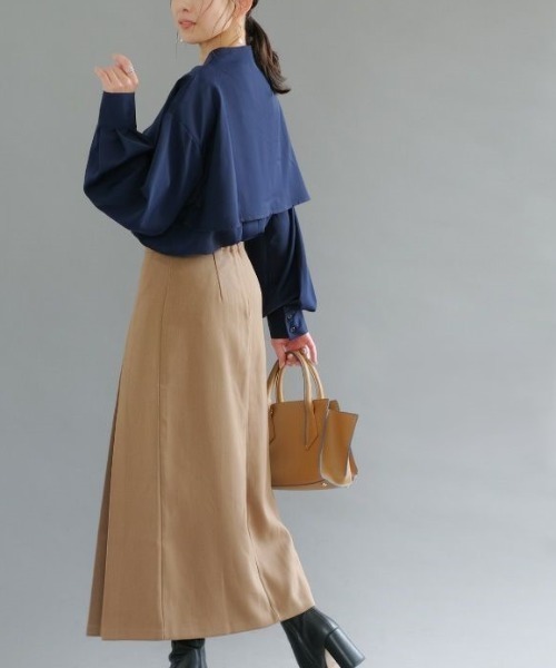 コムコム　プリーツスカート スカート バックゴムボックスプリーツスカート : ZOZOTOWN Yahoo!店