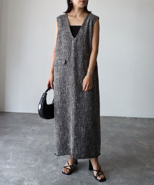 「Riberry」 サロペットスカート FREE ブラック レディース_画像6