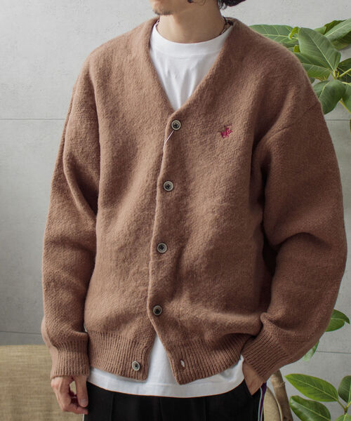 「BEVERLY HILLS POLO CLUB」 ニットカーディガン M ブルー系その他2 メンズ_画像7