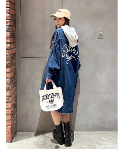 ロデオクラウンズデニムシャツワンピース RODEO CROWNS WIDE BOWL（ロデオクラウンズワイドボウル）の「LEE×RCS