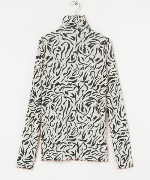 tシャツ HAKUJI　Hand-painted print rib Long-sleeve レディース