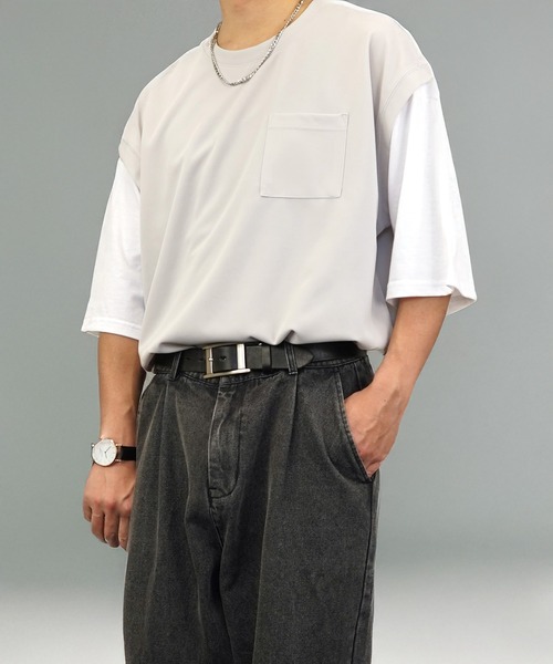 boohoo MAN★オーバーサイズ 半袖 ウォッシュ トップス Tシャツ セール】Oversized cropped short sleeve T-shirt / オーバー