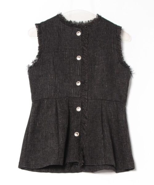 セントルーニー　フリンジジレ ST.ROONEY（セントルーニー） ベスト ジレ ツイードフリンジベスト「低