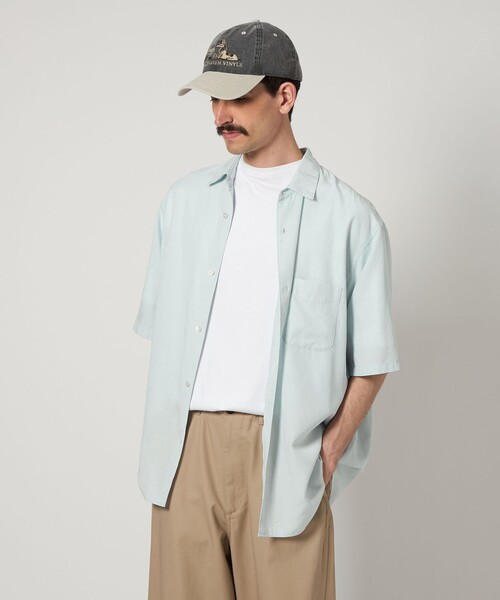 Steven Alan RAINPRINT シャツ　半袖　ルーズ　S　 日本製 p14070280-b.jpg
