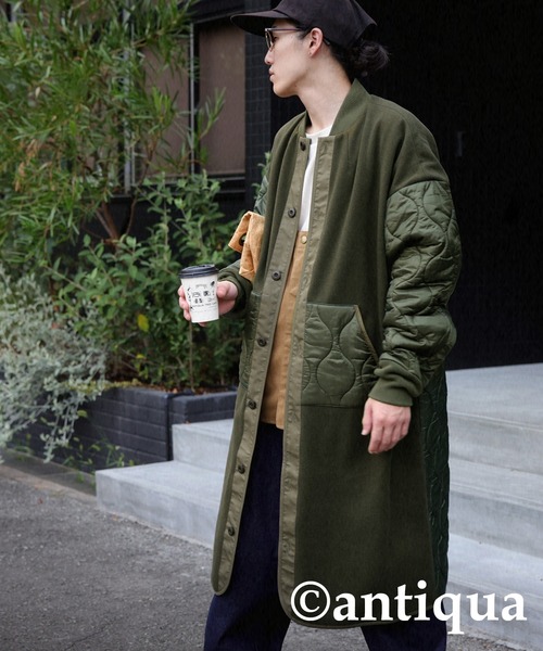 antiqua（アンティカ） 「treecafe」コート FREE カーキ メンズ