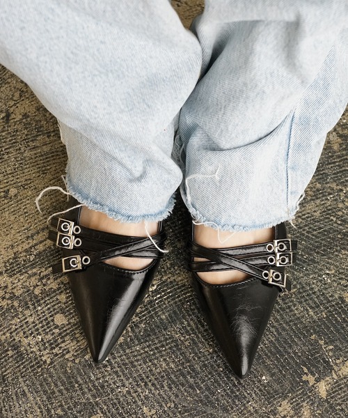 ベルトディテールスリングバックパンプス パンプス ベルテッドスリングバックパンプス : ZOZOTOWN Yahoo!店